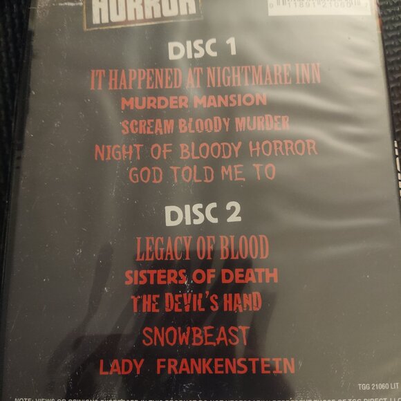 NEW Horror: 50 Movies (DVD, 8-Disc Set, Ultimate Collectors Edition) SEALED NEW - Picture 7 of 10